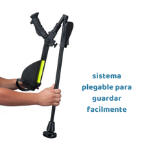 Cargar imagen en el visor de la galería, Muleta Canadiense Ergobaum Adulto - Black Mamba (Fibra de Carbono)