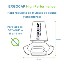 Cargar imagen en el visor de la galería, Regatón Ergocap - para muleta Ergobaum (Ultralite) 1 Pza
