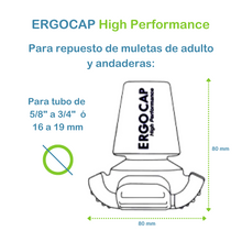Cargar imagen en el visor de la galería, Regatón Ergocap - para muleta Ergobaum (High Performance) 2 Pzas
