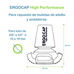 Regatón Ergocap - para muleta Ergobaum (High Performance) 2 Pzas